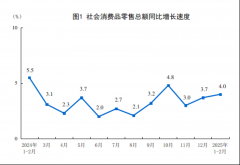 2025年1—2月份社会消费品零售总额增加40%